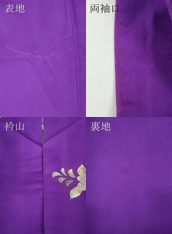 平和屋着物●金彩友禅作家 金彩の魔術師 堀省平 金煌織 振袖 舞花文 箔散らし 金銀彩 正絹 逸品 CABI9958ut