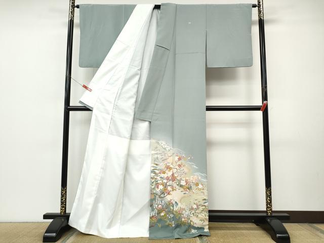 平和屋着物●豪華色留袖 友禅 御所解船花文 暈し染め 正絹 逸品 CABI9963ut