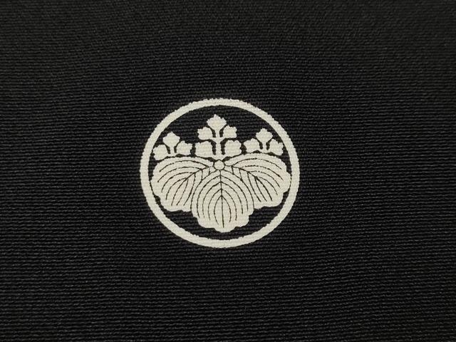 平和屋着物●谷崎潤一郎の世界 黒留袖 刺繍 檜扇雪輪飛鶴花文 金彩 正絹 逸品 未使用 CABI9965ut