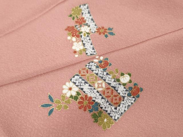 平和屋着物●上質な小紋 吉祥舞花文 金彩 正絹 逸品 CABI9970ut
