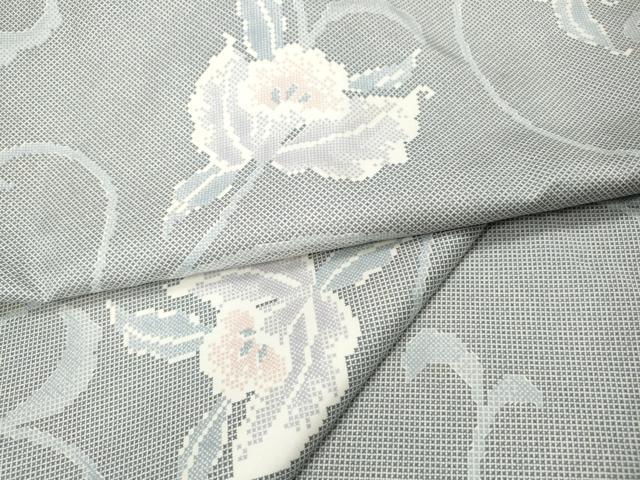 平和屋着物●本場染大島紬 更紗花文 正絹 逸品 CABI9981ut