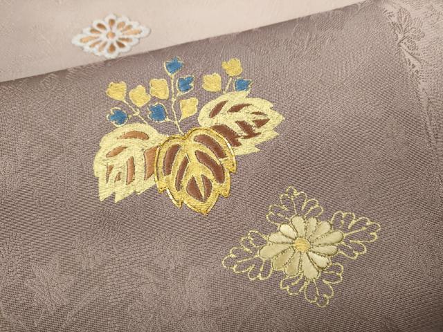 平和屋着物●訪問着 アマルナブルー 駒刺繍 桐菱花文 暈し染め 金彩 正絹 逸品 CABI9995ut
