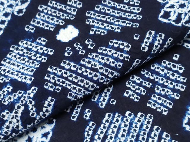 平和屋着物∴夏物 浴衣 有松鳴海絞り 舞花文 綿 逸品 CABJ0008ng