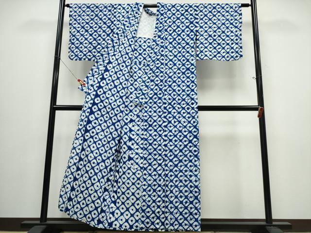 平和屋着物∴夏物 浴衣 有松鳴海絞り 蜘蛛絞り 綿 逸品 CABJ0012ng