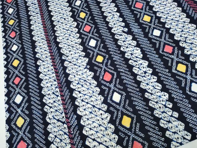 平和屋着物∴夏物 浴衣 有松鳴海絞り 吉祥菱間道 綿 逸品 CABJ0014ng