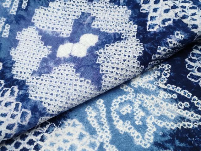 平和屋着物∴夏物 浴衣 有松鳴海絞り 朝顔 綿 逸品 CABJ0021ng