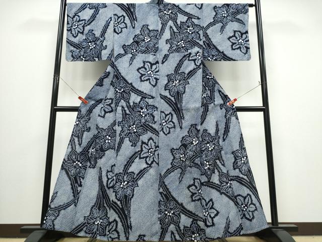 平和屋着物∴夏物 浴衣 有松鳴海絞り 百合 綿 逸品 CABJ0040ng