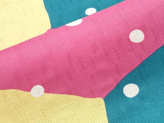 平和屋着物∴夏物 浴衣 切嵌文 綿 逸品 未使用 CABJ0049ng