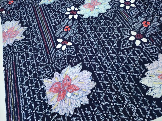 平和屋着物∴夏物 浴衣 有松鳴海絞り 籠目花間道 綿 逸品 未使用 CABJ0069ng