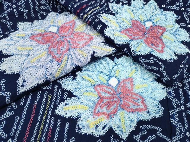 平和屋着物∴夏物 浴衣 有松鳴海絞り 籠目花間道 綿 逸品 未使用 CABJ0069ng