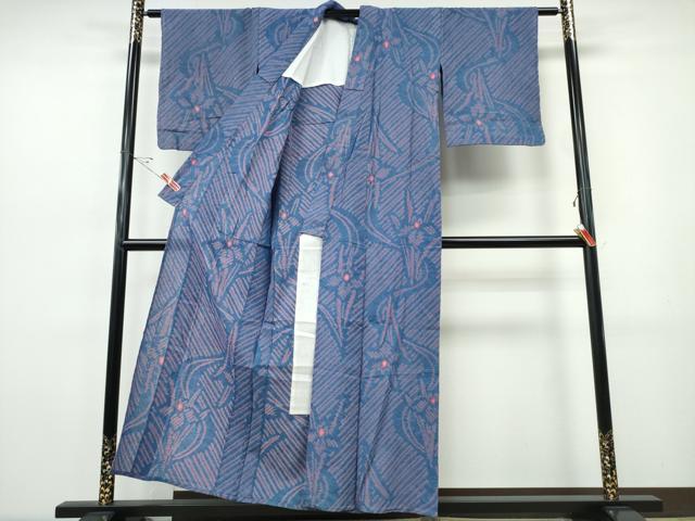 平和屋着物∴夏物 浴衣 有松鳴海絞り 杜若 綿 逸品 CABJ0071ng