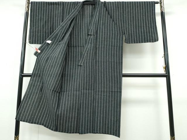 平和屋着物∴夏物 男性 浴衣 吉祥間道 黒地 綿 逸品 CABJ0093ng