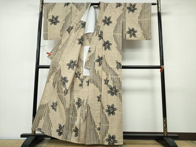 平和屋着物∴夏物 浴衣 注染 舞花文 綿 逸品 CABJ0101ng