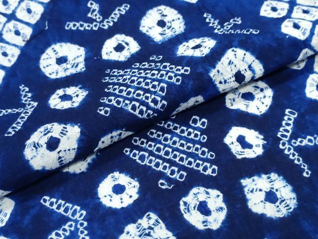 平和屋着物∴夏物 浴衣 有松鳴海絞り 雪華文 綿 逸品 CABJ0104ng