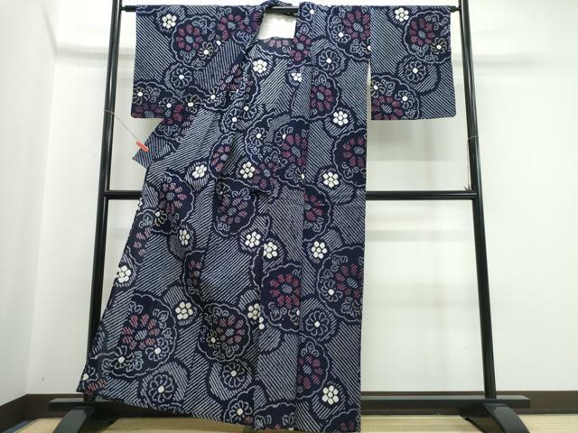 平和屋着物∴夏物 浴衣 有松鳴海絞り 花丸文 綿 逸品 CABJ0114ng