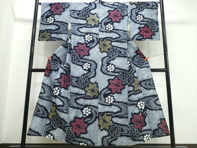 平和屋着物∴夏物 浴衣 有松鳴海絞り 竜田川 綿 逸品 CABJ0130ng