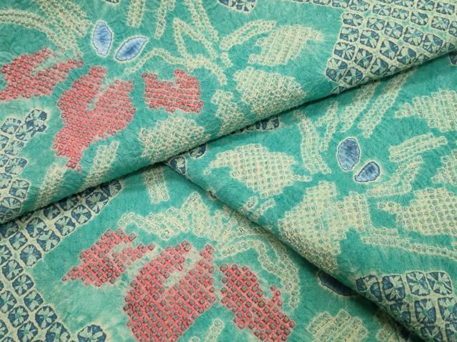 平和屋着物∴夏物 浴衣 有松鳴海絞り 杜若 綿 逸品 CABJ0157ng