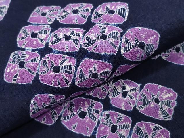 平和屋着物∴夏物 浴衣 有松鳴海絞り 蜘蛛絞り 斜線吉祥文 綿 逸品 CABJ0159ng