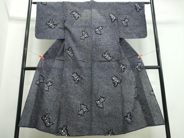 平和屋着物∴夏物 浴衣 有松鳴海絞り こぼれ松葉 綿 逸品 CABJ0169ng