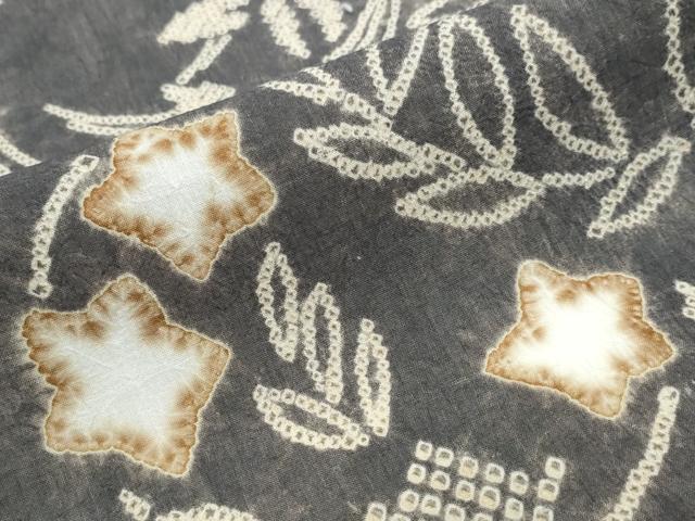 平和屋着物∴夏物 浴衣 有松鳴海絞り 草花丸文 綿 逸品 未使用 CABJ0171ng