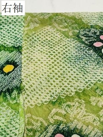 平和屋着物∴夏物 浴衣 有松鳴海絞り 切嵌菊文 綿 逸品 CABJ0173ng