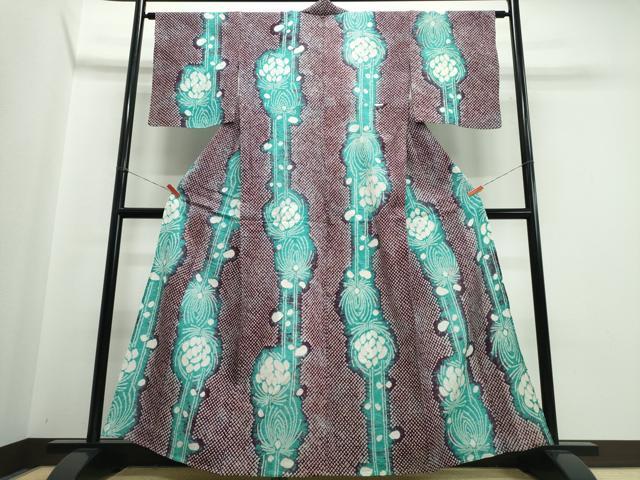 平和屋着物∴夏物 浴衣 有松鳴海絞り 菊文 綿 逸品 CABJ0175ng