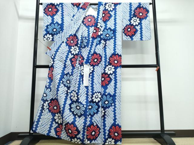 平和屋着物∴夏物 浴衣 有松鳴海絞り 舞菊間道 綿 逸品 CABJ0185ng