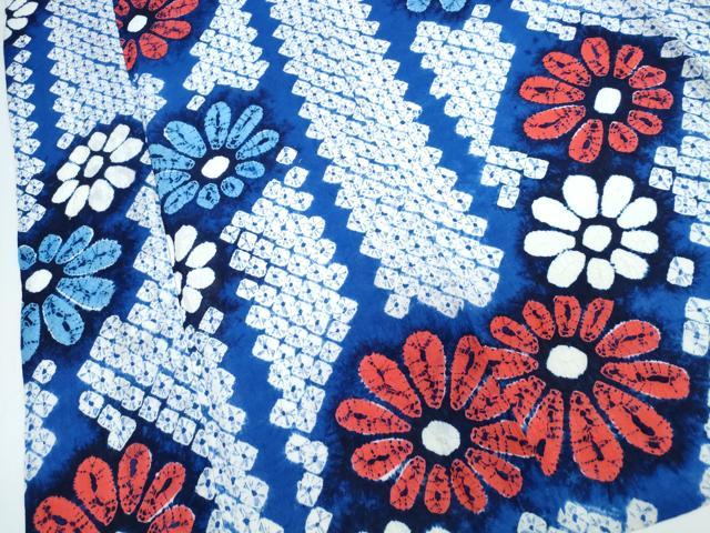 平和屋着物∴夏物 浴衣 有松鳴海絞り 舞菊間道 綿 逸品 CABJ0185ng