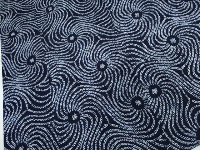 平和屋着物∴夏物 浴衣 有松鳴海絞り 渦巻文様 綿 逸品 CABJ0195ng