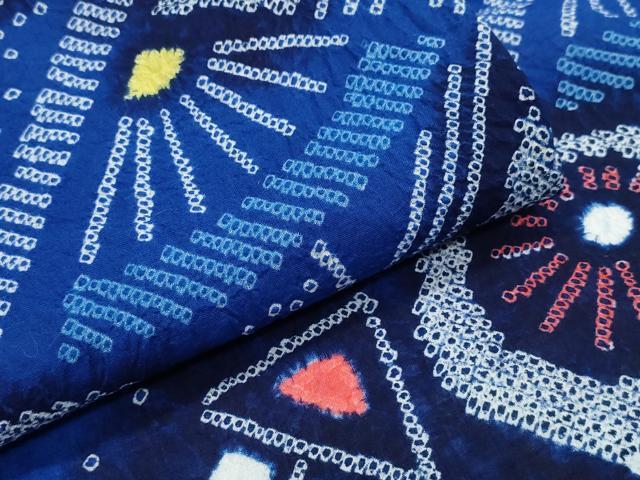 平和屋着物∴夏物 浴衣 有松鳴海絞り 番傘 綿 逸品 CABJ0197ng