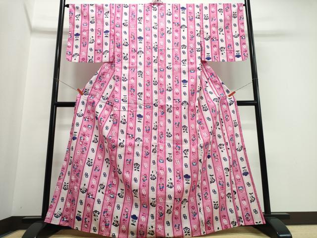 平和屋着物∴夏物 浴衣 野球キャラクター 綿 逸品 CABJ0225ng