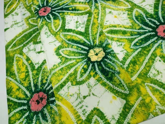 平和屋着物∴夏物 浴衣 有松鳴海絞り 舞花文 綿 逸品 CABJ0252ng