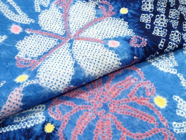 平和屋着物∴夏物 浴衣 有松鳴海絞り 百合 綿 逸品 CABJ0259ng