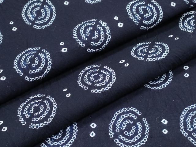 平和屋着物∴夏物 浴衣 有松鳴海絞り 丸文 綿 逸品 CABJ0262ng