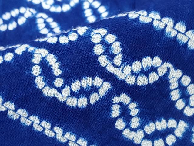 平和屋着物∴夏物 浴衣 有松鳴海絞り 斜線七宝文 綿 逸品 CABJ0277ng