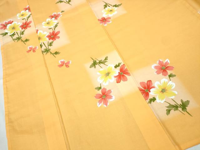 平和屋着物∴夏物 浴衣 草花文 綿 逸品 CABJ0306ng