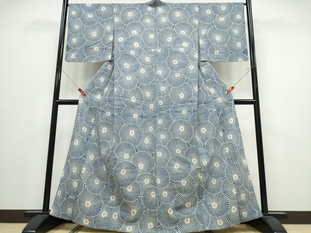 平和屋着物∴夏物 竺仙鑑製 浴衣 菊尽くし 綿 逸品 CABJ0373ng