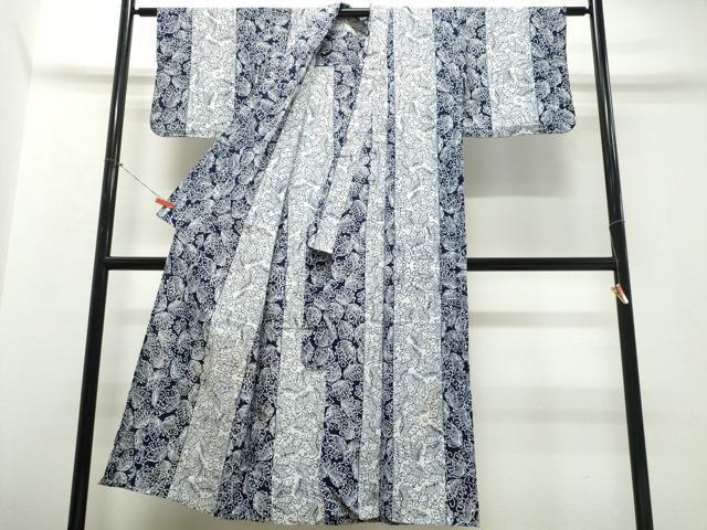 平和屋着物∴夏物 浴衣 注染 舞蝶間道 綿 逸品 CABJ0382ng