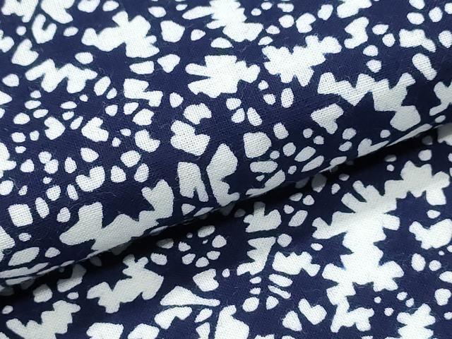 平和屋着物∴夏物 浴衣 注染 手縫い 枝花文 綿 逸品 CABJ0384ng