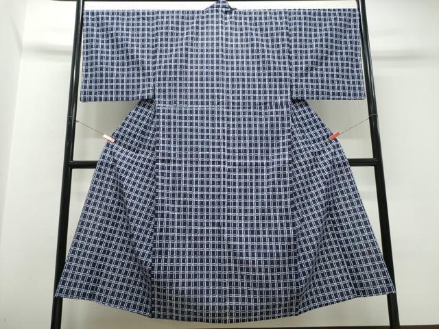 平和屋着物∴夏物 男性 浴衣 注染 手縫い 天井文 綿 逸品 CABJ0388ng