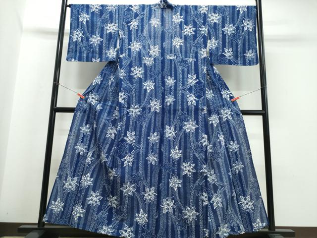 平和屋着物∴夏物 浴衣 綿絽 花火 舞葉文 綿 逸品 CABJ0395ng