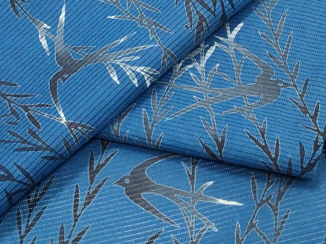 平和屋着物∴夏物 浴衣 綿絽 燕 枝垂れ柳 綿 逸品 CABJ0399ng