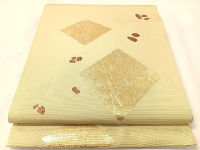 平和屋着物●西陣 川島織物 六通柄 本袋帯 菱吉祥文 金銀彩 正絹 逸品 CABJ0405vp