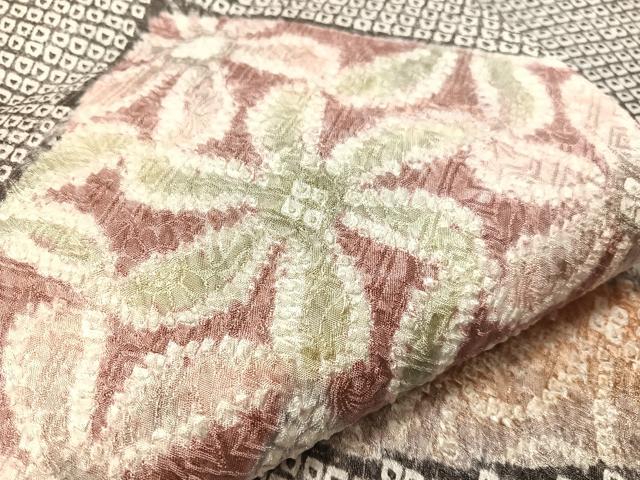 平和屋着物●名門 藤娘きぬたや・総絞り 九寸名古屋帯 吉祥花文 正絹 逸品 CABJ0421vp
