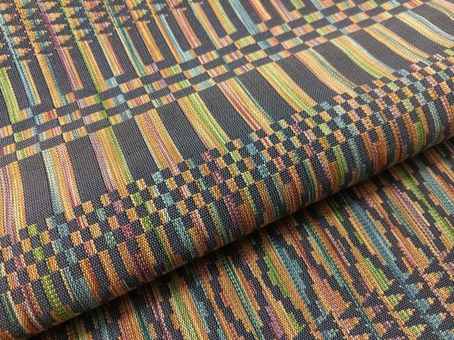 平和屋着物●八寸名古屋帯 幾何学文様 正絹 逸品 CABJ0472vp