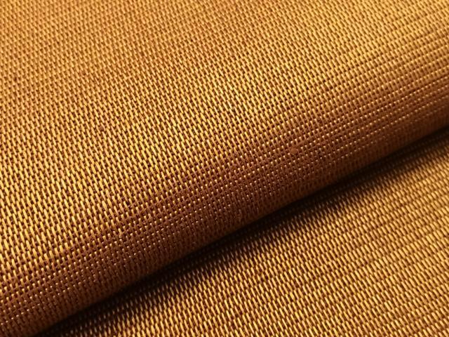 平和屋着物●本場黄八丈 紬 八寸名古屋帯 黄唐茶色 単衣帯 正絹 逸品 CABJ0501vp