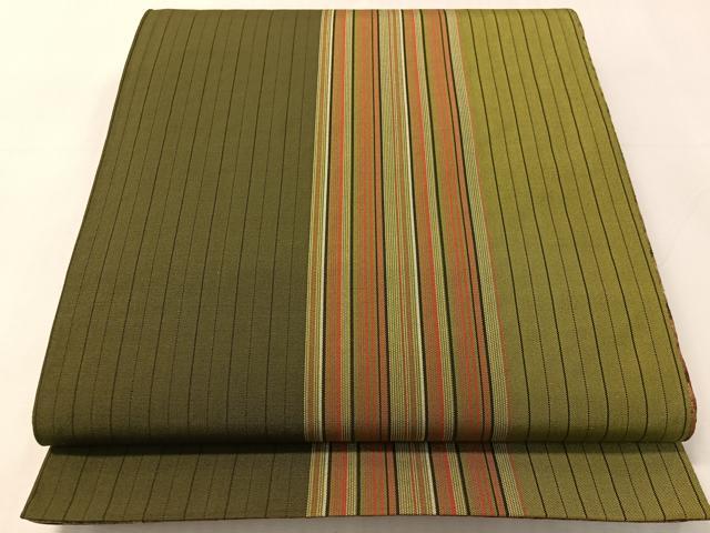 平和屋着物●両面 全通柄袋帯 紬地 蜘蛛絞り 斜線文 正絹 逸品 未使用 CABJ0525vp