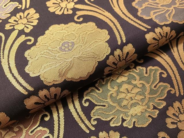 平和屋着物●全通柄袋帯 名物裂 金糸 正絹 逸品 CABJ0534vp