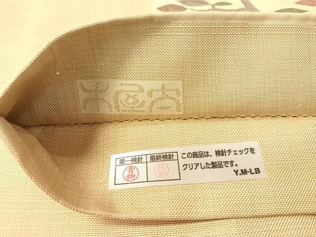 平和屋着物●名門木屋太 今河織物 六通柄袋帯 色紙双鳥文 正絹 逸品 CABJ0581vp