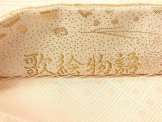 平和屋着物●六通柄袋帯 歌絵物語 須磨夢浮橋 鈴虫明石紅葉賀 金糸 正絹 逸品 CABJ0586vp